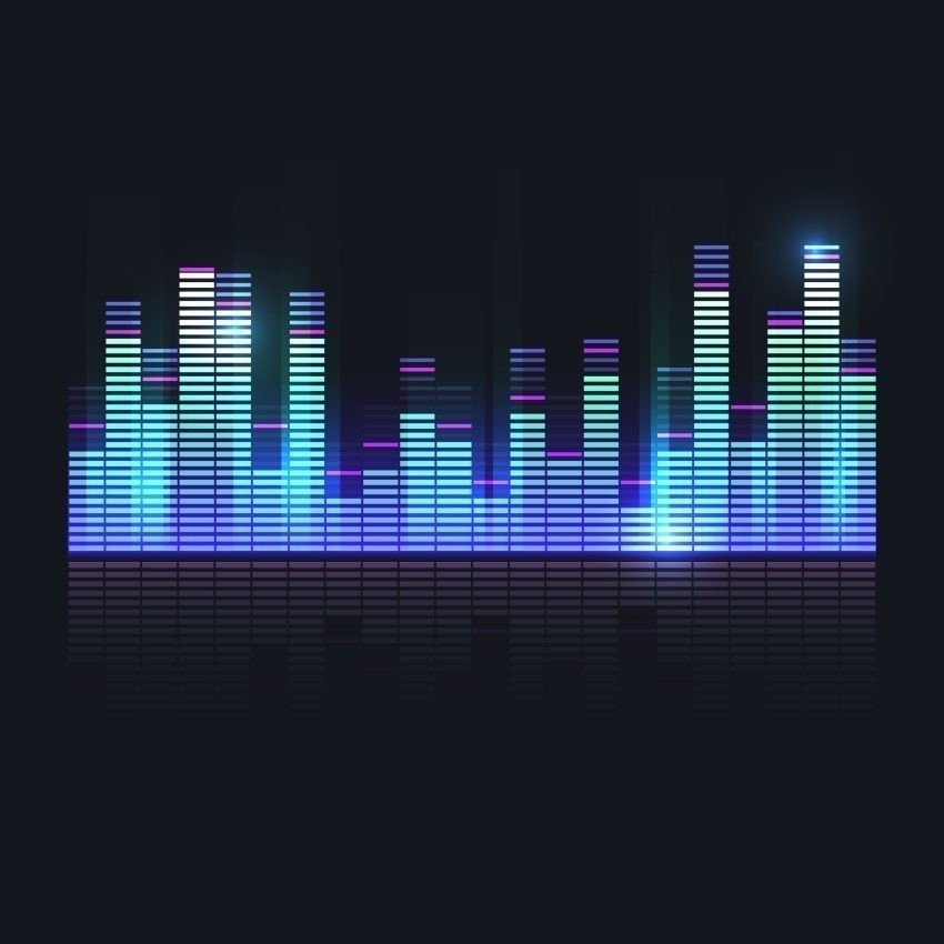 Colorful sound wave equalizer vector design